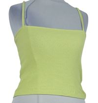 Dámsky limetkový rebrovaný crop top zn. PrettyLittle Thing