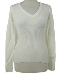 Dámský bílý žebrovaný svetr Brave Soul 