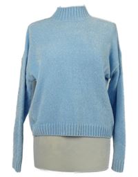 Dámský světlemodrý žinylkový crop svetr FB Sister 