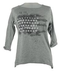 Dámské šedé triko s potiskem Up2Fashion 