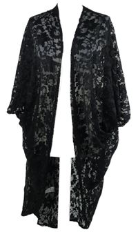 Dámsky čierny čipkový cardigán Papaya