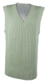 Dámska svetlozelená rebrovaná oversized svetrová vesta H&M