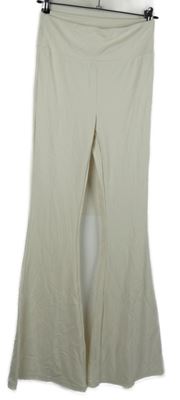 Dámské smetanové sportovní teplákové zvonové kalhoty Primark 