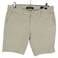 Pánské béžové plátěné chino kraťasy Hugo Boss vel. 36