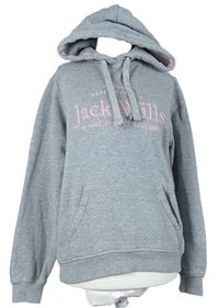 Dámská šedá mikina s logem a kapucí Jack Wills 