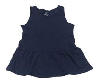 Tmavomodrý top H&M