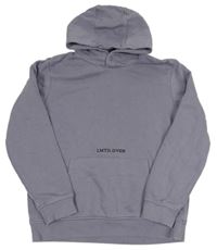 Fialová mikina s nápisom a kapucňou George