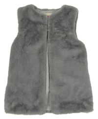 Sivá kožušinová zateplená vesta Primark