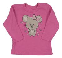 Růžové triko s myškou 