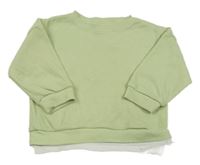 Svetlozelená rebrovaná mikina