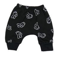 Černé baggy tepláky s rucemi 