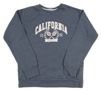 Tmavomodrá mikina s nápisom Primark