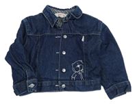 Tmavomodrá riflová bunda s medvědy Esprit