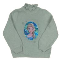 Svetlomodrý chlpatý sveter s Frozen Disney