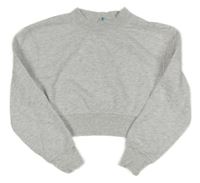 Svetlosivá melírovaná crop mikina Primark