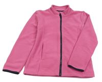 Ružová fleecová prepínaci mikina kids