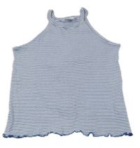 Bielo-modrý pruhovaný top Zara