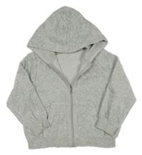 Sivá melírovaná prepínaci mikina s motýlom a kapucňou H&M