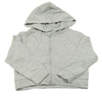 Svetlosivá prepínaci crop mikina s kapucňou Name it