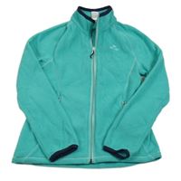 Tyrkysová fleecová funkční mikina Quechua