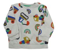 Biela mikina s bagrami F&F