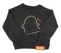 Nové - Tmavošedá mikina s duchem Dunnes stores 