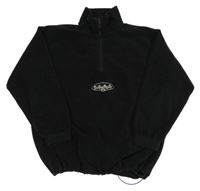 Čierna fleecová mikina s nášivkou