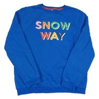 Cobaltovoě modrá mikina s nápismi George