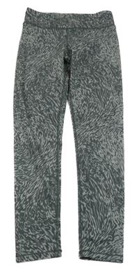 Šedé vzorované sportovní legíny H&M