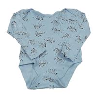 Světlemodré body se zebrami 