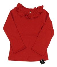 Nové - Červené triko s volánkem Dunnes