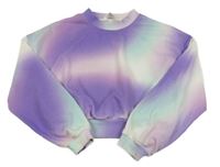 Fialovo-modro-ružová crop mikina H&M