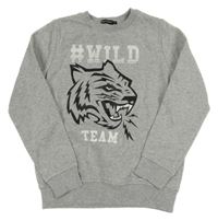 Sivá mikina s tigrom