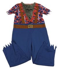 Kostým - Tmavomodro-kostkovaný overal - vlkodlak F&F