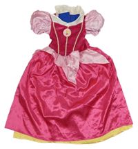 Kostým- Růžové saténovo/sametové šaty - Šípková Růženka