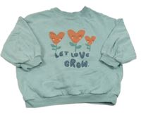 Zelenošedá mikina so srdiečkami Next