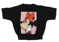 Čierna crop mikina s Minnie Disney