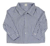 Modro-biela pruhovaná košeľa Shein
