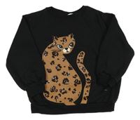 Čierna mikina s gepardem H&M