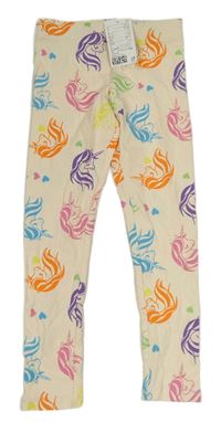 Smetanové legíny s jednorožci H&M