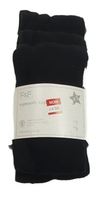 Nové - 3x - čierne pančuchy F&F