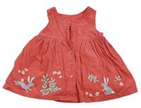 Korálové menšestrové prepínaci šaty so zajačikmi zn. M&S