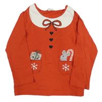 Červené triko s myškou H&M