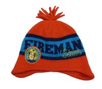 Červeno-modrá pletená ušanka se Samem George 