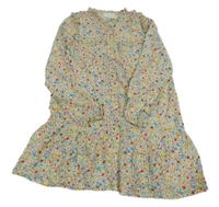 Barevné kytičkované košilové šaty MNG 