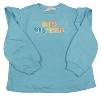 Belasá mikina s nápisom a volánikmi H&M