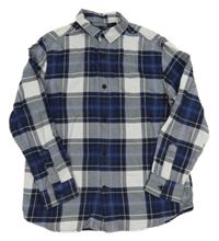 Tmavomodro-bílá kostkovaná košile Next 