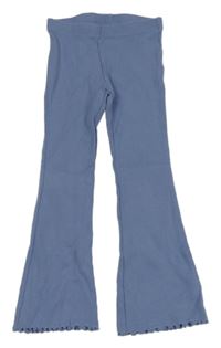 Světlemodré žebrované teplákové zvonové kalhoty  C&A