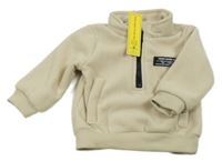 Nové - Béžová fleecová mikina s nápisom Shein