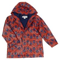 Červená nepromokavá jarní bunda s raketami 